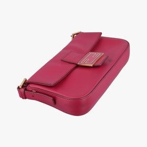 Pre-owned Fendi BAGUETTE Red Leather 8BR600 shoulderbag | stylenewstar