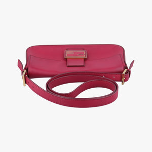 Pre-owned Fendi BAGUETTE Red Leather 8BR600 shoulderbag | stylenewstar