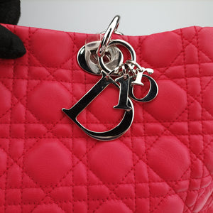 Vintage Christian Dior Cannage Dior Soft Shopping Red lambskin handbag | stylenewstar