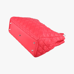 Vintage Christian Dior Cannage Dior Soft Shopping Red lambskin handbag | stylenewstar