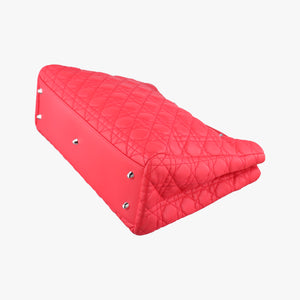 Vintage Christian Dior Cannage Dior Soft Shopping Red lambskin handbag | stylenewstar