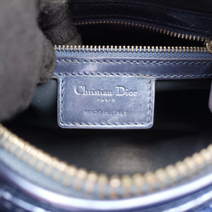 Pre-owned Christian Dior Lady Dior blue leather shoulderbag | stylenewstar