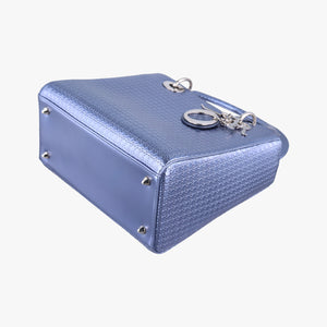 Pre-owned Christian Dior Lady Dior blue leather shoulderbag | stylenewstar