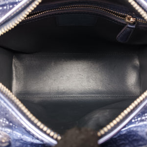 Pre-owned Christian Dior Lady Dior blue leather shoulderbag | stylenewstar