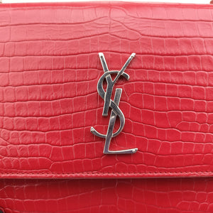 Pre-owned Yves Saint Laurent SUNSET Red Leather 442906 shoulderbag | stylenewstar