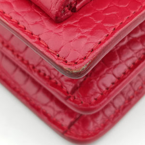 Pre-owned Yves Saint Laurent SUNSET Red Leather 442906 shoulderbag | stylenewstar