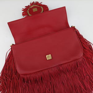 Vintage Fendi BAGUETTE Red Leather 8BR600 shoulderbag | stylenewstar