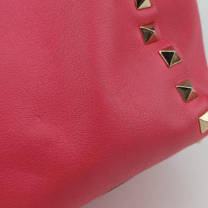 Pre-owned Valentino Rockstud Pink Leather shoulderbag | stylenewstar