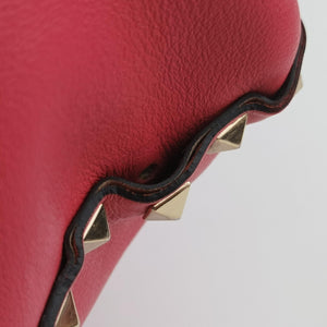 Pre-owned Valentino Rockstud Pink Leather shoulderbag | stylenewstar