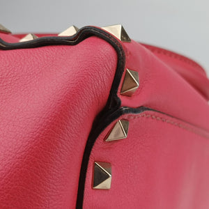 Pre-owned Valentino Rockstud Pink Leather shoulderbag | stylenewstar