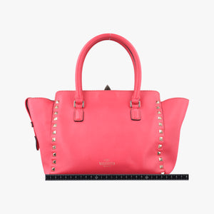 Pre-owned Valentino Rockstud Pink Leather shoulderbag | stylenewstar