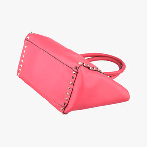 Pre-owned Valentino Rockstud Pink Leather shoulderbag | stylenewstar