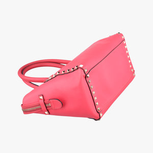Pre-owned Valentino Rockstud Pink Leather shoulderbag | stylenewstar
