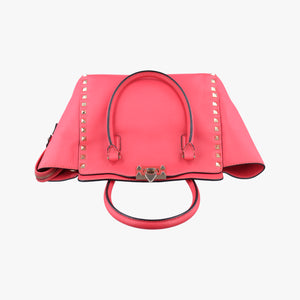 Pre-owned Valentino Rockstud Pink Leather shoulderbag | stylenewstar