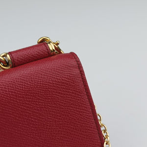 Pre-owned Dolce & Gabbana SICILY Red Leather shoulderbag | stylenewstar