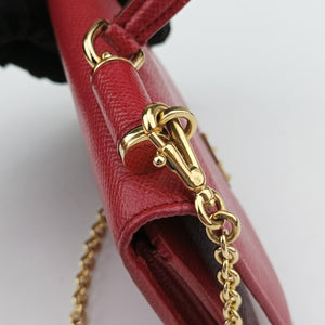 Pre-owned Dolce & Gabbana SICILY Red Leather shoulderbag | stylenewstar