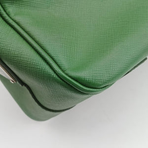 Pre-owned Prada Classic Laptop briefcase Green SAFFIANO Leather VS0305 shoulderbag | stylenewstar