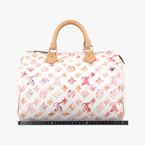 Pre-owned Louis Vuitton Speedy 30 white×Multicolor Monogram Water Color M95751 shoulderbag | stylenewstar