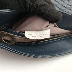 Pre-owned Bottega Veneta Intrecciato Black lambskin shoulderbag | stylenewstar