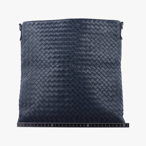 Pre-owned Bottega Veneta Intrecciato Black lambskin shoulderbag | stylenewstar