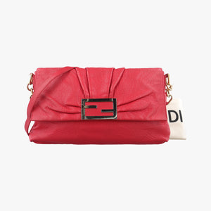 Vintage Fendi Mia Flap Red Leather 8BT163 shoulderbag | stylenewstar
