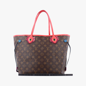 Pre-owned Louis Vuitton NEVERFULL MM Totem brown x Flamingo Monogram Canvas M41663 shoulderbag | stylenewstar