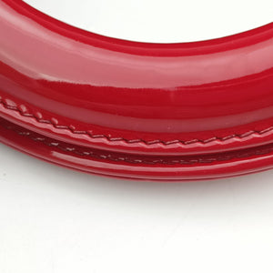 Pre-owned Christian Dior Lady Dior Red patent shoulderbag | stylenewstar