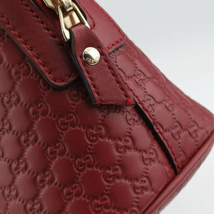 Pre-owned Gucci Microguccissima Red Leather 449654 handbag | stylenewstar