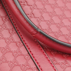 Pre-owned Gucci Microguccissima Red Leather 449654 handbag | stylenewstar