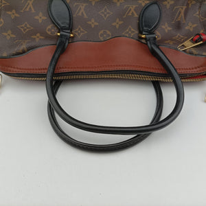 Pre-owned Louis Vuitton TUILERIES tote brown×CARAMEL Monogram Canvas×calf leather M41456 shoulderbag | stylenewstar