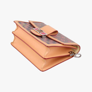 Pre-owned Louis Vuitton LV Pop Dauphine MM Beige x Multicolor Monogram Canvas M55452 shoulderbag | stylenewstar