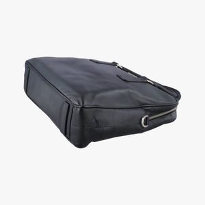 Secondhand Prada Business Briefcase Black SAFFIANO Leather 2VE011 handbag | stylenewstar