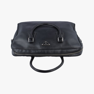 Secondhand Prada Business Briefcase Black SAFFIANO Leather 2VE011 handbag | stylenewstar