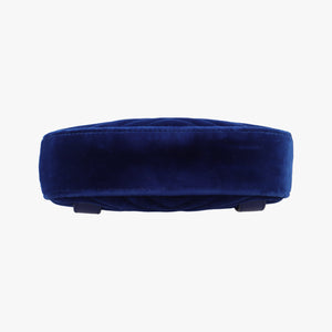 Vintage Gucci GG Marmont Navy velour 476434 bum bag/waist bag | stylenewstar