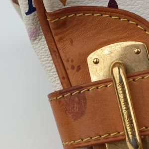 Pre-owned Louis Vuitton CLAUDIA white Monogram Multicolor M40193 handbag | stylenewstar