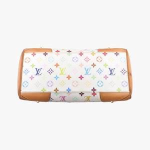 Pre-owned Louis Vuitton CLAUDIA white Monogram Multicolor M40193 handbag | stylenewstar