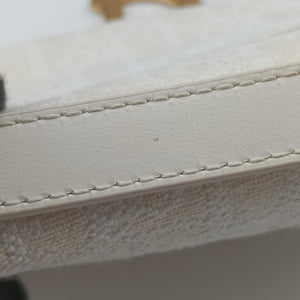 Secondhand Christian Dior saddle White jacquard handbag | stylenewstar
