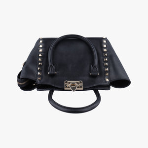Vintage Valentino Rockstud Black Leather shoulderbag | stylenewstar