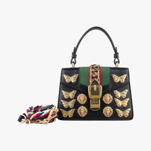 Pre-owned Gucci Sylvie Black Leather 470270 shoulderbag | stylenewstar