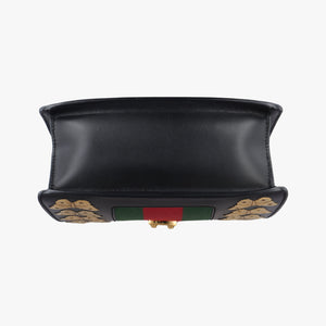 Pre-owned Gucci Sylvie Black Leather 470270 shoulderbag | stylenewstar