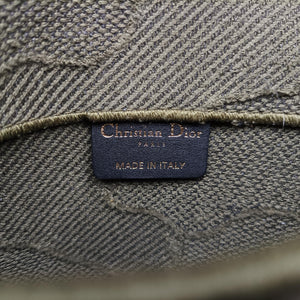 Pre-owned Christian Dior logo saddle Green Jacquard bum bag/waist bag | stylenewstar