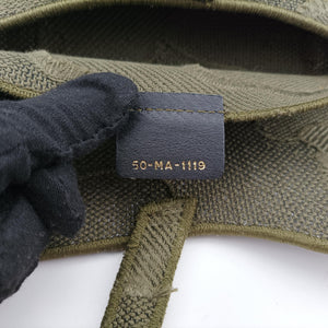 Pre-owned Christian Dior logo saddle Green Jacquard bum bag/waist bag | stylenewstar