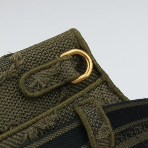 Pre-owned Christian Dior logo saddle Green Jacquard bum bag/waist bag | stylenewstar