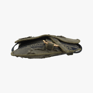 Pre-owned Christian Dior logo saddle Green Jacquard bum bag/waist bag | stylenewstar