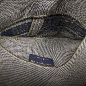 Pre-owned Christian Dior logo saddle Green Jacquard bum bag/waist bag | stylenewstar