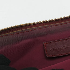 Pre-owned Christian Dior Saddle Red×beige jacquard handbag | stylenewstar