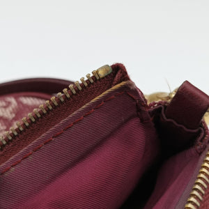 Pre-owned Christian Dior Saddle Red×beige jacquard handbag | stylenewstar