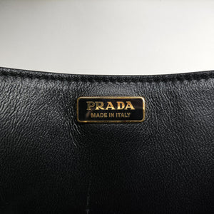 Pre-owned Prada Cahier tassen Leder Multicolour Leather×Denim 1BD045 shoulderbag | stylenewstar