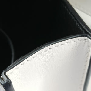 Pre-owned Prada Cahier tassen Leder Multicolour Leather×Denim 1BD045 shoulderbag | stylenewstar