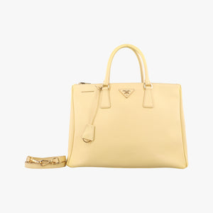 Secondhand Prada Galleria Yellow SAFFIANO Leather BN2274 shoulderbag | stylenewstar